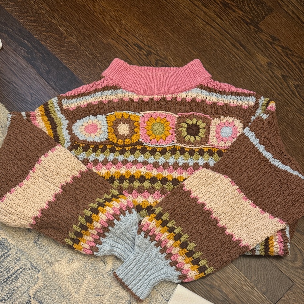 Ghanda Multicolor Cowl Neck Sweater